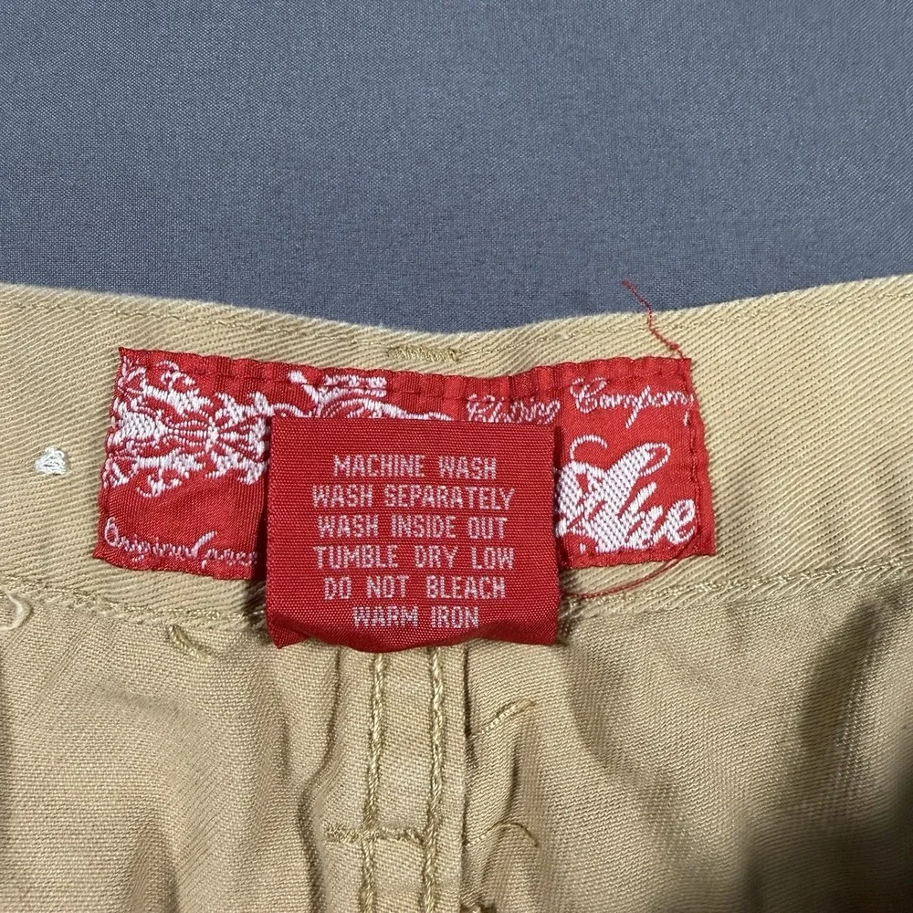 Men's Red Ape Cargo Khaki Shorts With‎ Belt Baggy Fit Size 36